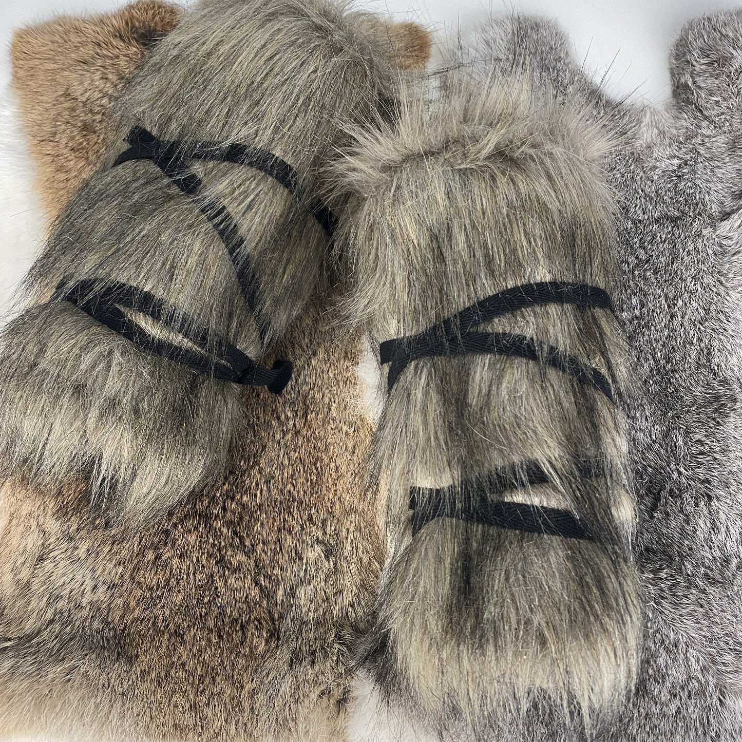 HiiFeuer Viking Artificial Fur Barbarian Arm Wraps, Medieval Vintage Fuzzy Bracers Arm Guards, Nordic Cuff Warmers Wrist Band