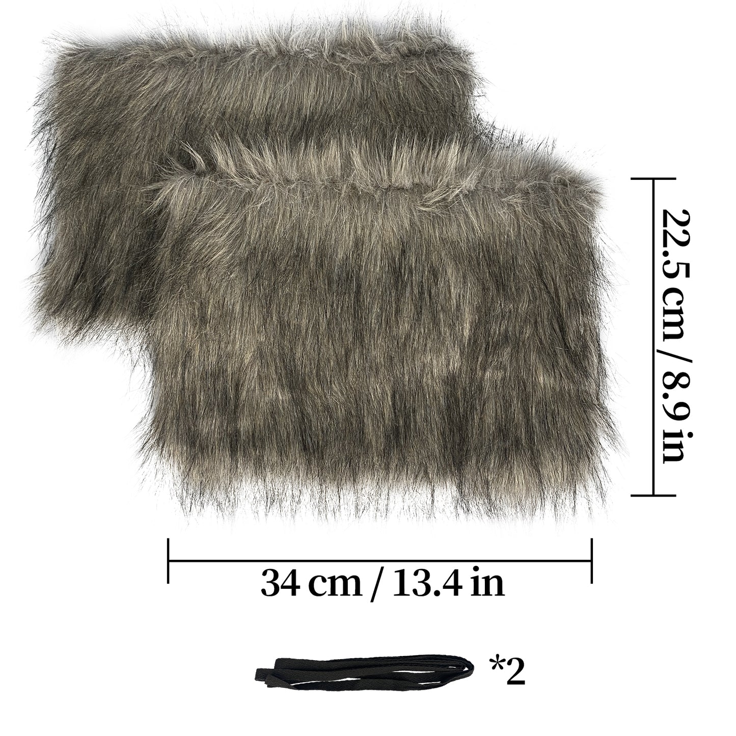 HiiFeuer Viking Artificial Fur Barbarian Arm Wraps, Medieval Vintage Fuzzy Bracers Arm Guards, Nordic Cuff Warmers Wrist Band