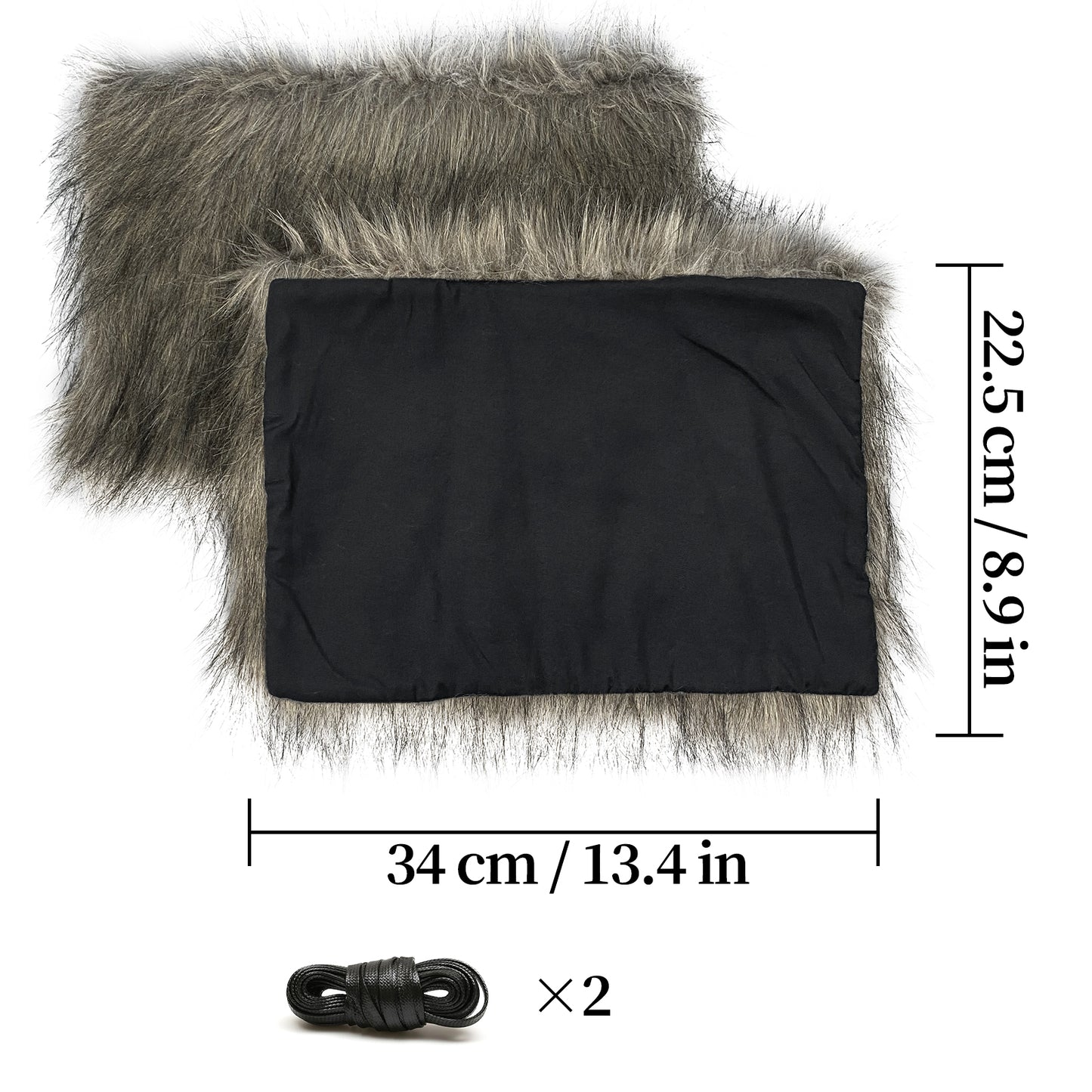 HiiFeuer Viking Artificial Fur Barbarian Arm Wraps, Medieval Vintage Fuzzy Bracers Arm Guards, Nordic Cuff Warmers Wrist Band