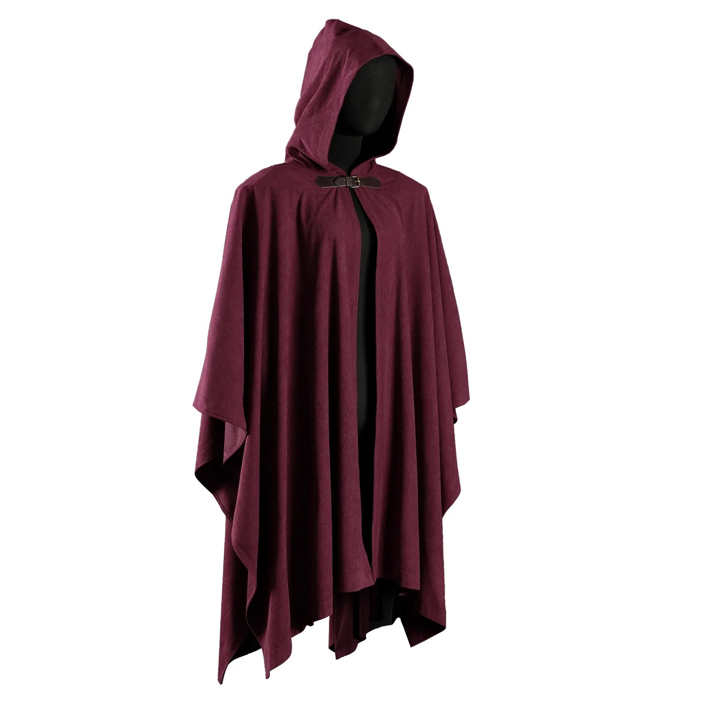 Medieval Corduroy Hooded Cloak