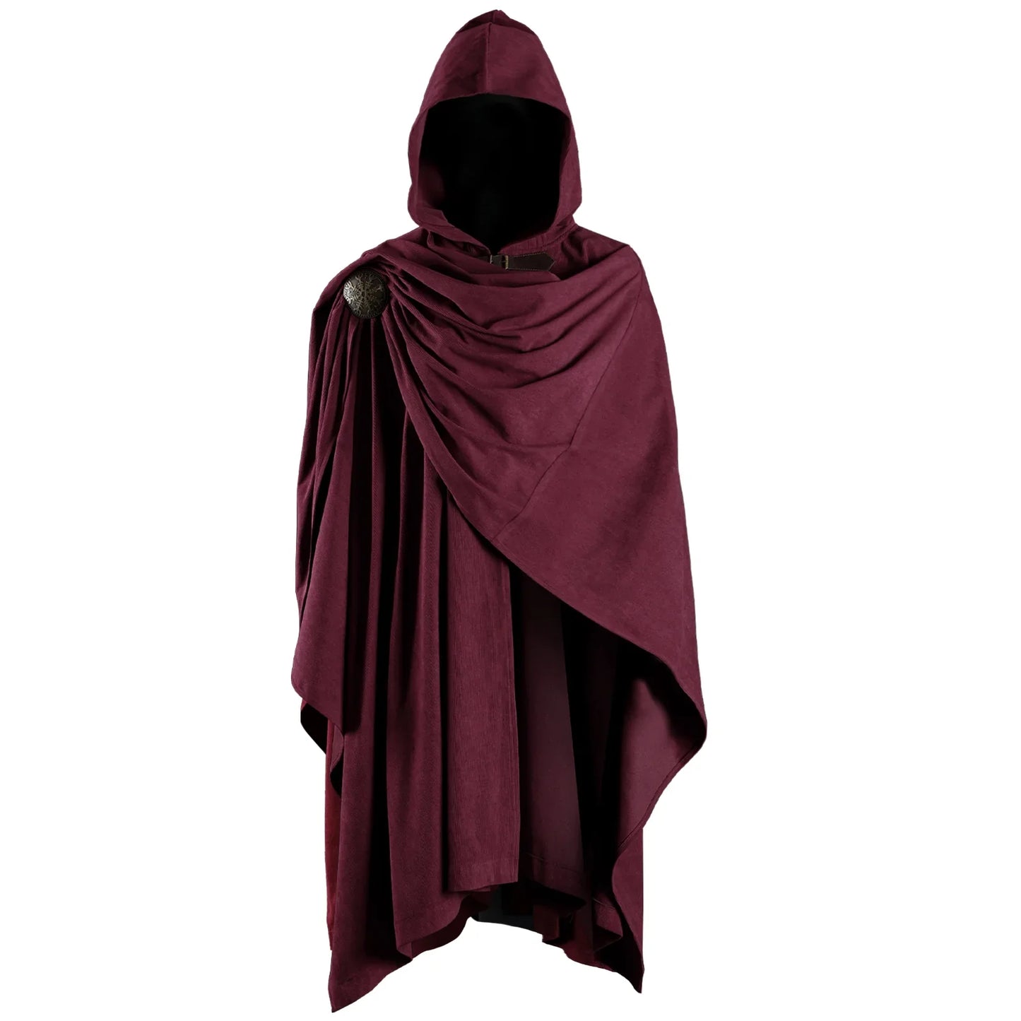 Medieval Corduroy Hooded Cloak