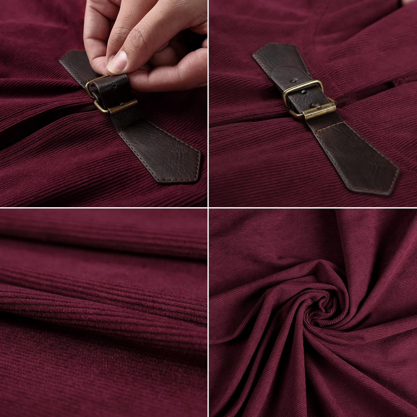 Medieval Corduroy Hooded Cloak