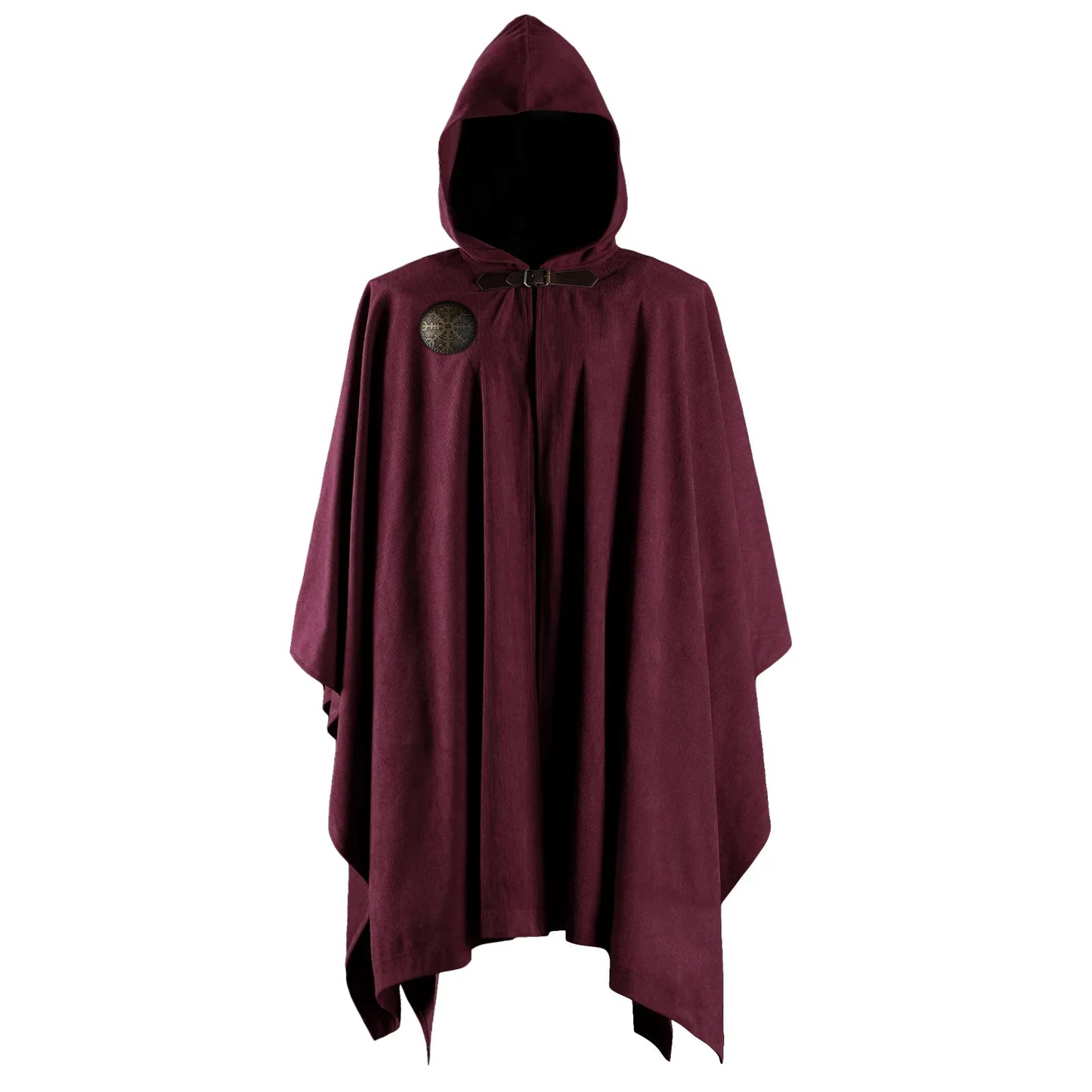 Medieval Corduroy Hooded Cloak