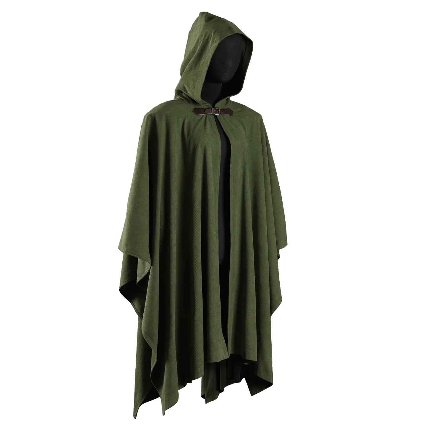 Medieval Corduroy Hooded Cloak