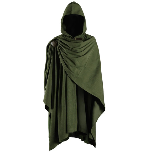 Medieval Corduroy Hooded Cloak
