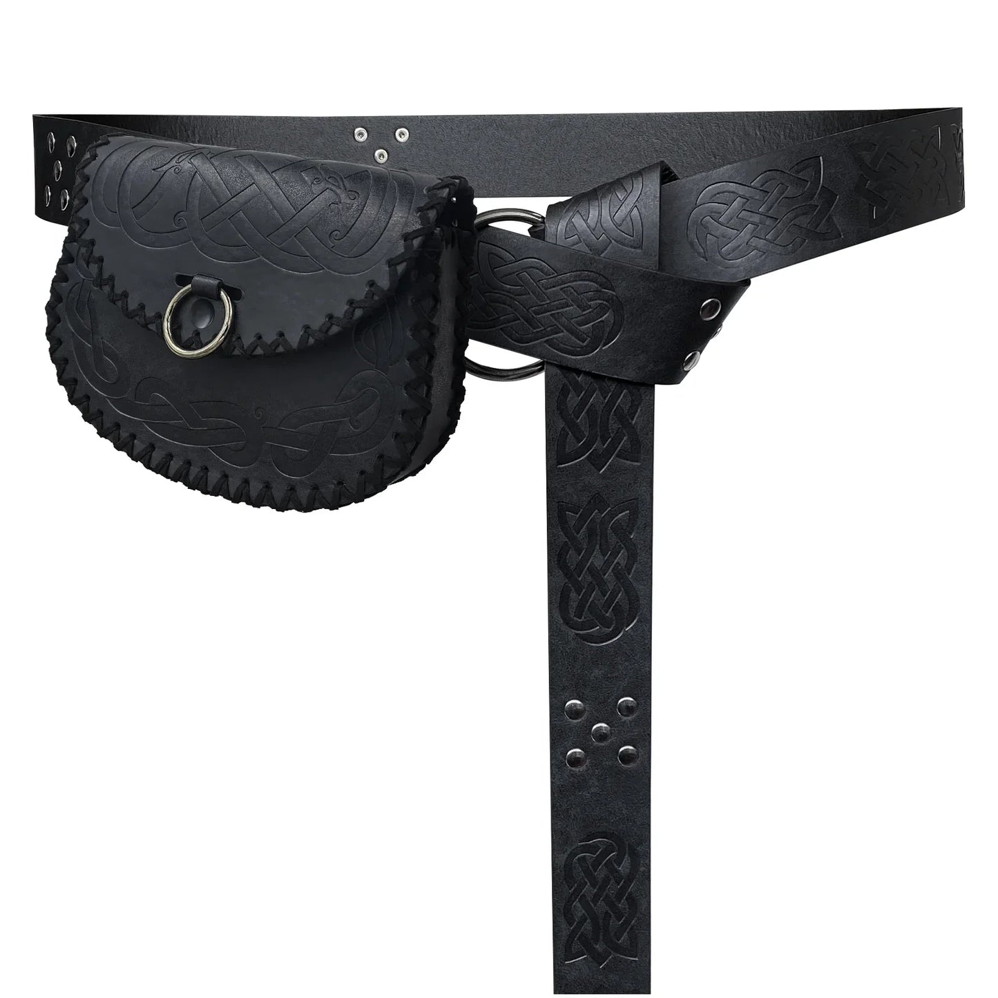 Medieval Embossed Belt with Belt Bag