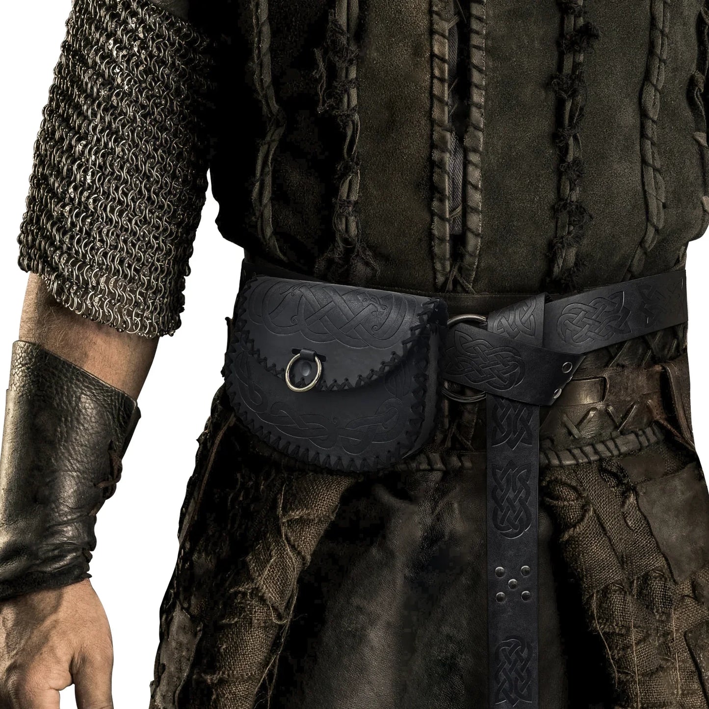 Medieval Embossed Belt with Belt Bag