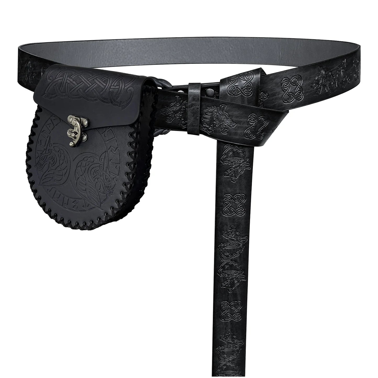 Medieval Embossed Belt with Belt Bag