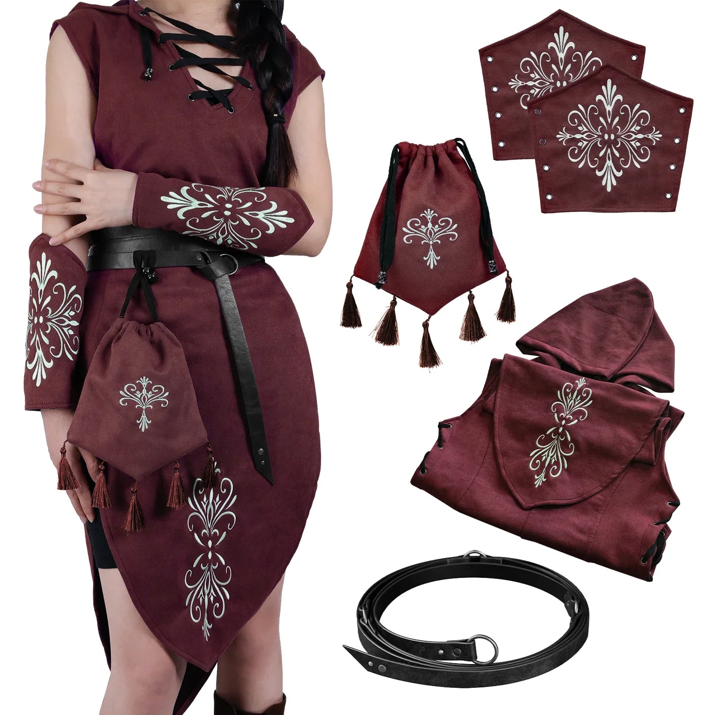 Suede Sleeveless Elf Costume Set