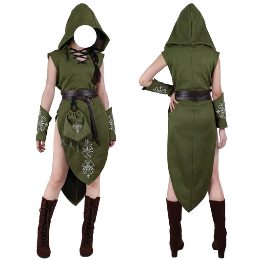 Suede Sleeveless Elf Costume Set