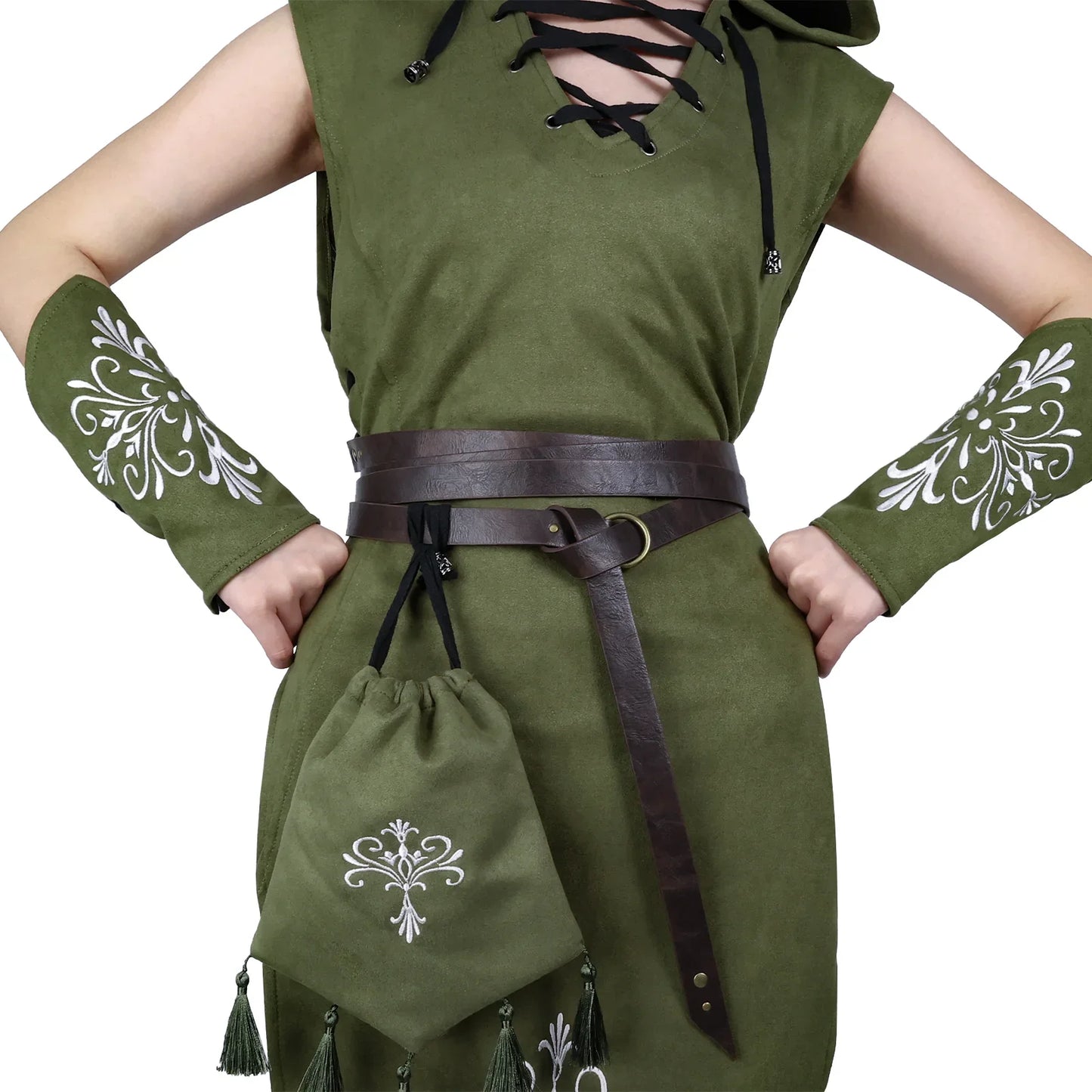 Suede Sleeveless Elf Costume Set