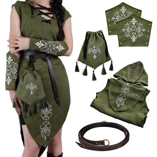 Suede Sleeveless Elf Costume Set