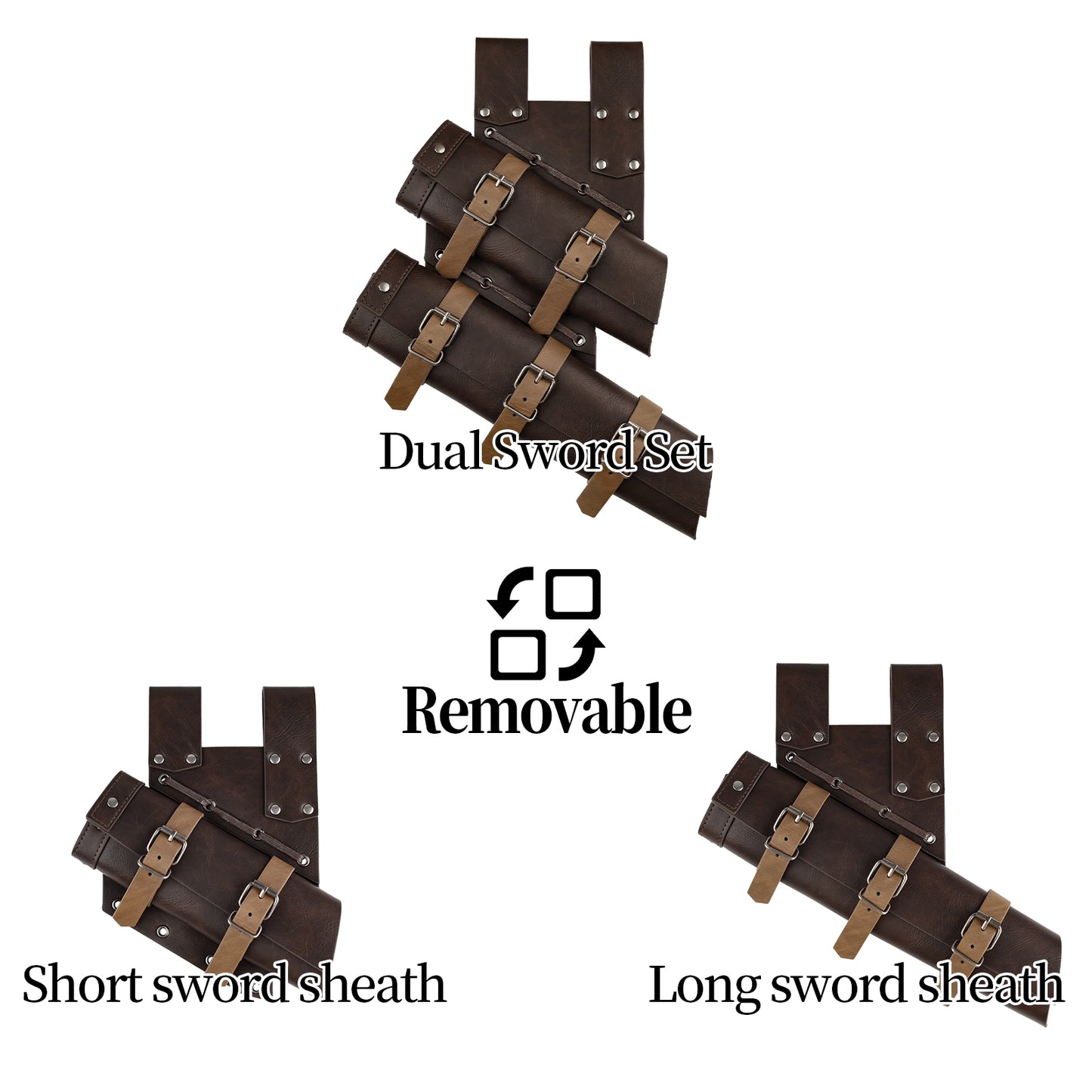 2 PCs Medieval Double Sword Frog