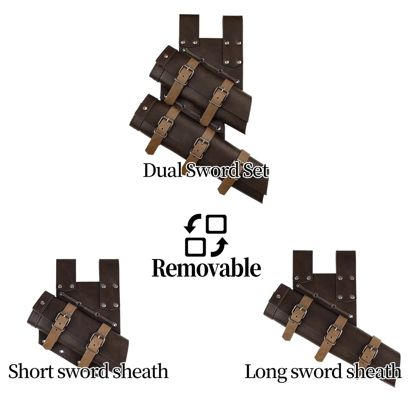 2 PCs Medieval Double Sword Frog