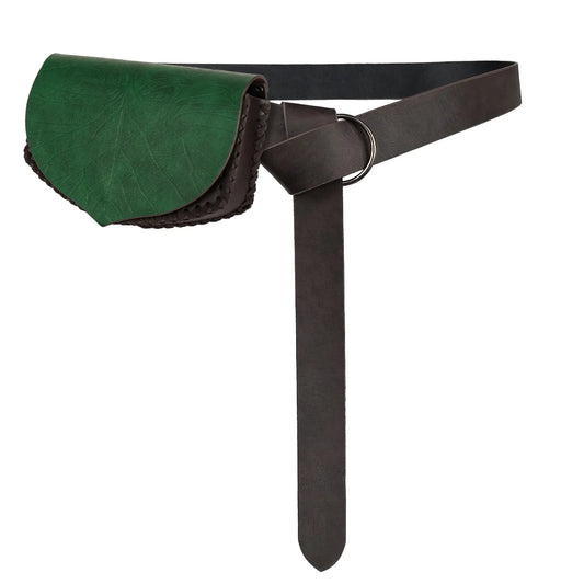 Medieval Leaf Belt Bag with Belt