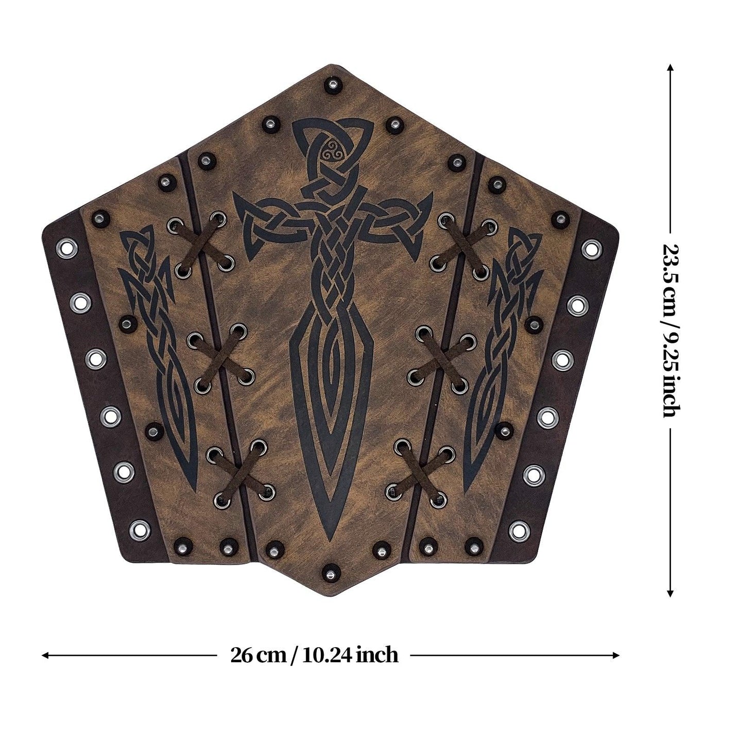 HiiFeuer Medieval Embossed Arm Bracers, Retro Faux Leather Knight Arm Gauntlets, Vintage Renaissance Arm Guards