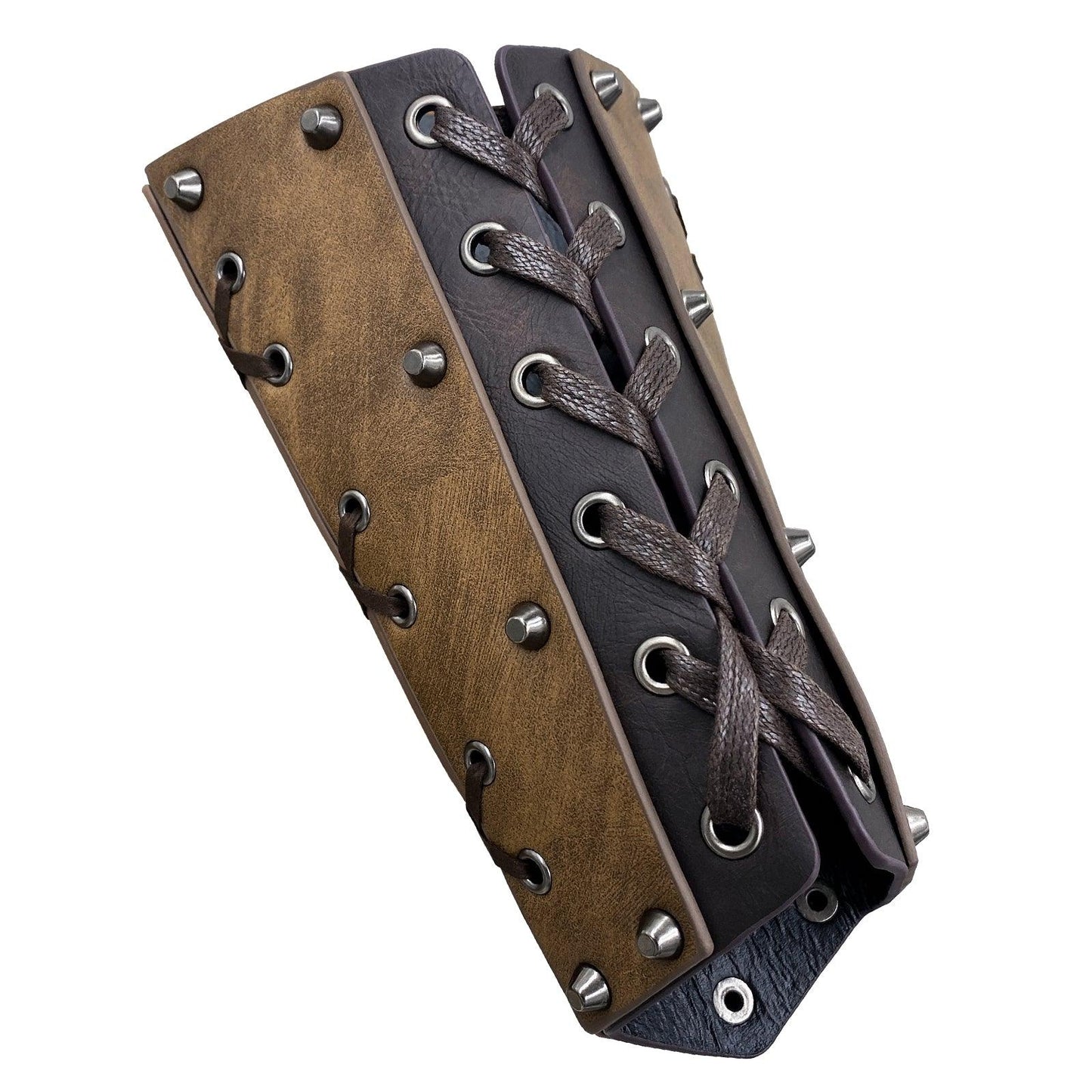 HiiFeuer Medieval Embossed Arm Bracers, Retro Faux Leather Knight Arm Gauntlets, Vintage Renaissance Arm Guards
