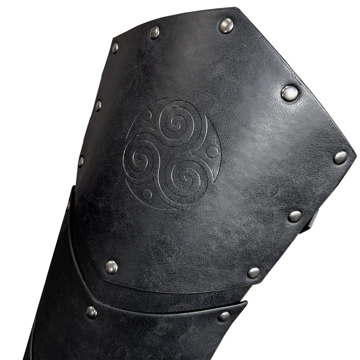 HiiFeuer Medieval Faux Leather Leg Gaiters, Vintage Middle Ages Knight Leg Armor, Mercenary Leg Guards for LARP