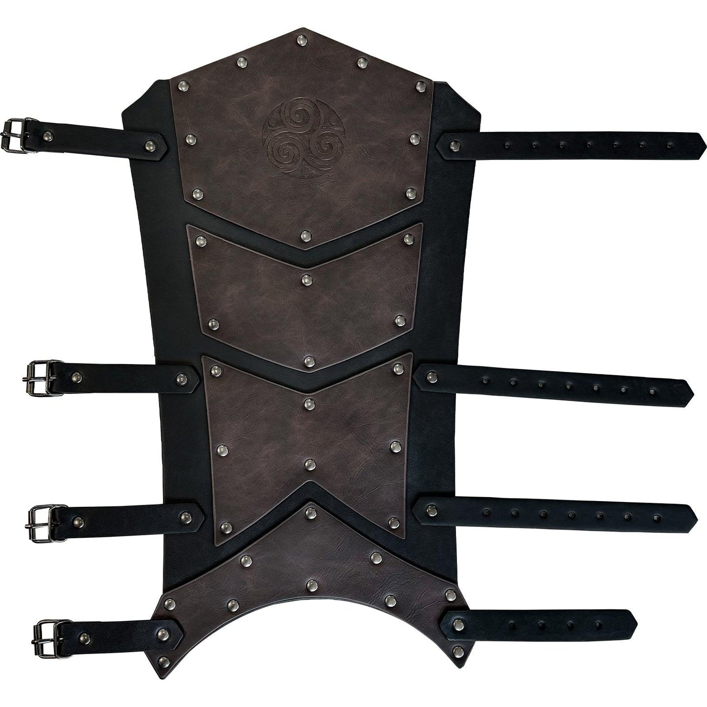 HiiFeuer Medieval Faux Leather Leg Gaiters, Vintage Middle Ages Knight Leg Armor, Mercenary Leg Guards for LARP