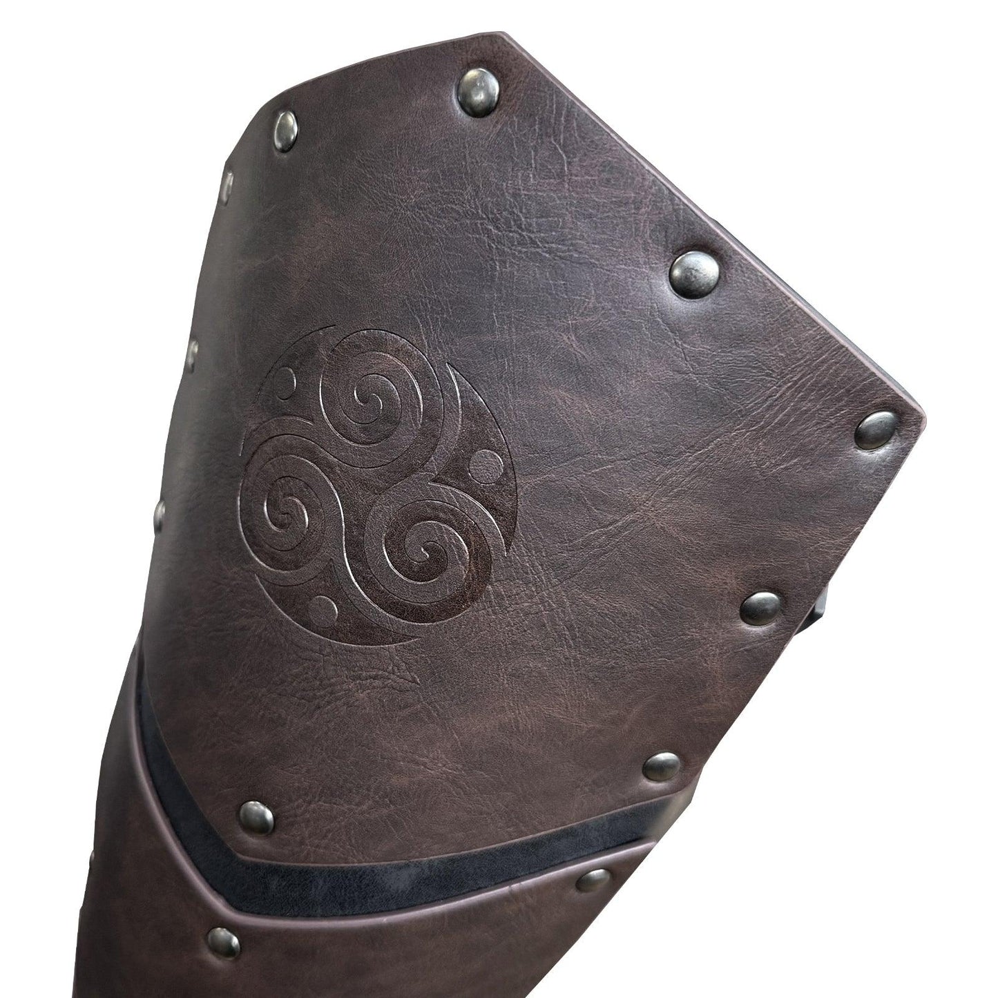 HiiFeuer Medieval Faux Leather Leg Gaiters, Vintage Middle Ages Knight Leg Armor, Mercenary Leg Guards for LARP