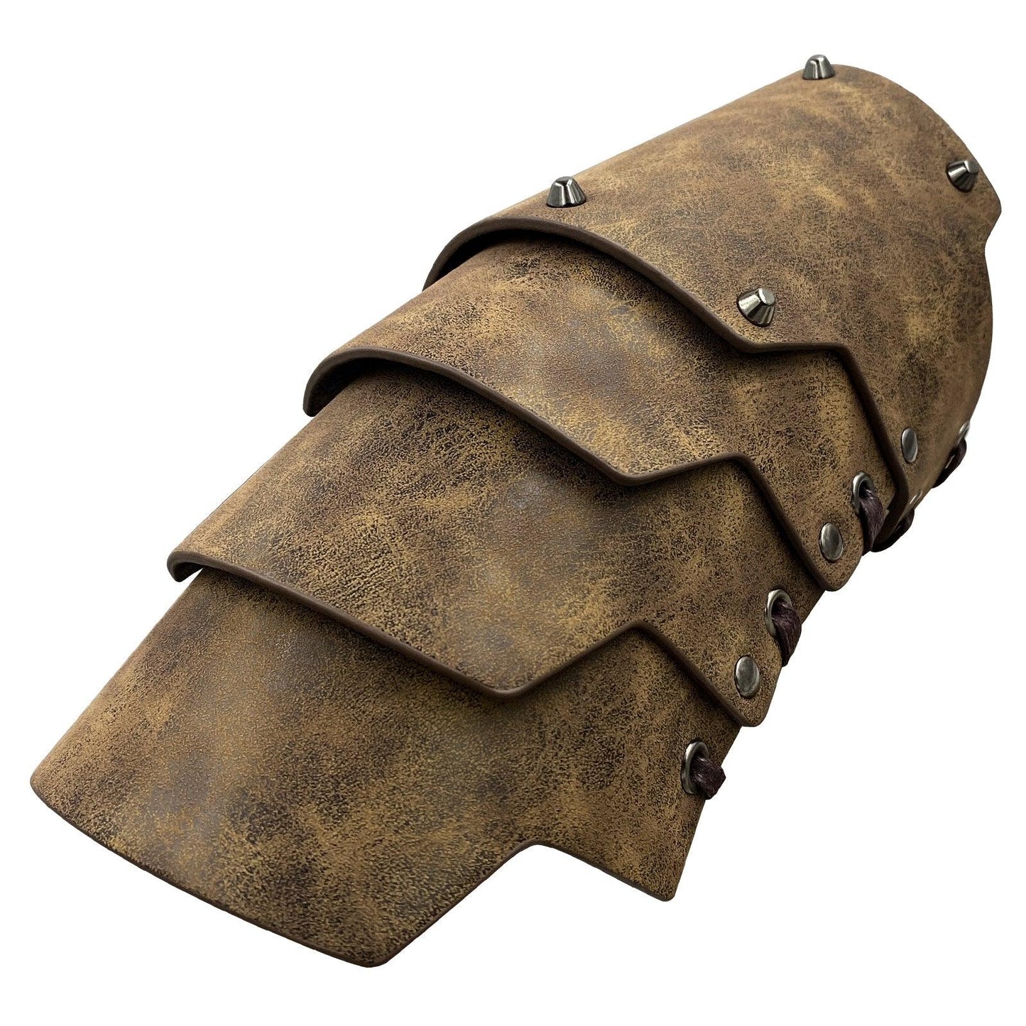 HiiFeuer Medieval Faux Leather 4 Layers Bracers Arm Armor, Middle Ages Mercenary Gauntlets, Costume Knight Archer Arm Guards