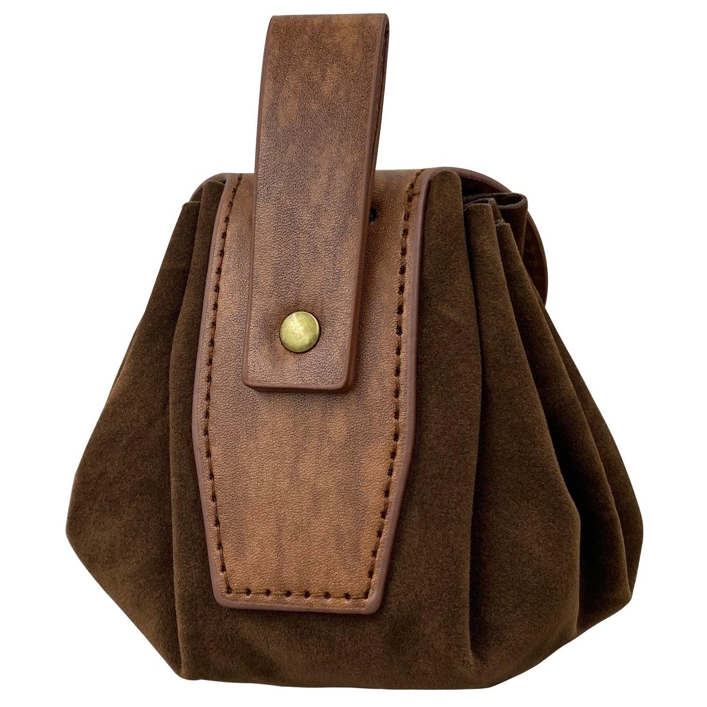 HiiFeuer Medieval Embossed Faux Leather Belt Pouch, Retro Renaissance Portable Belt Bag Coin Purse Dice Bag for LARP Ren Faire