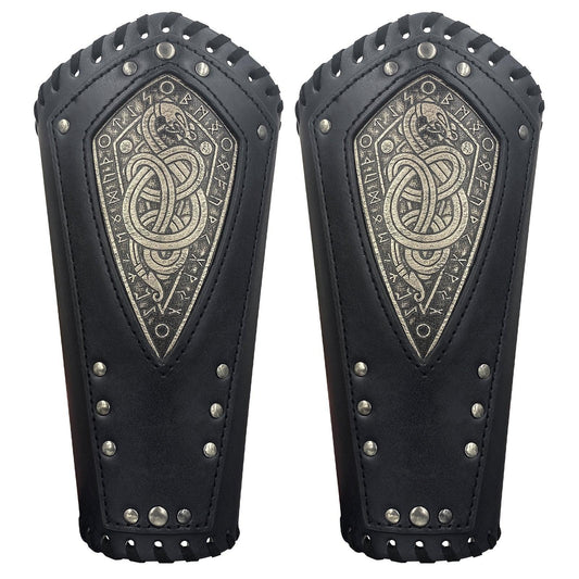 Viking Embossed Dragon Arm Guards