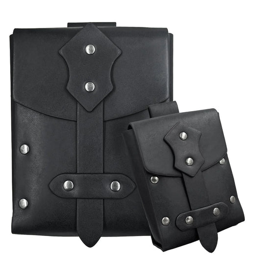 2 Pcs Medieval Studded Belt Pouch