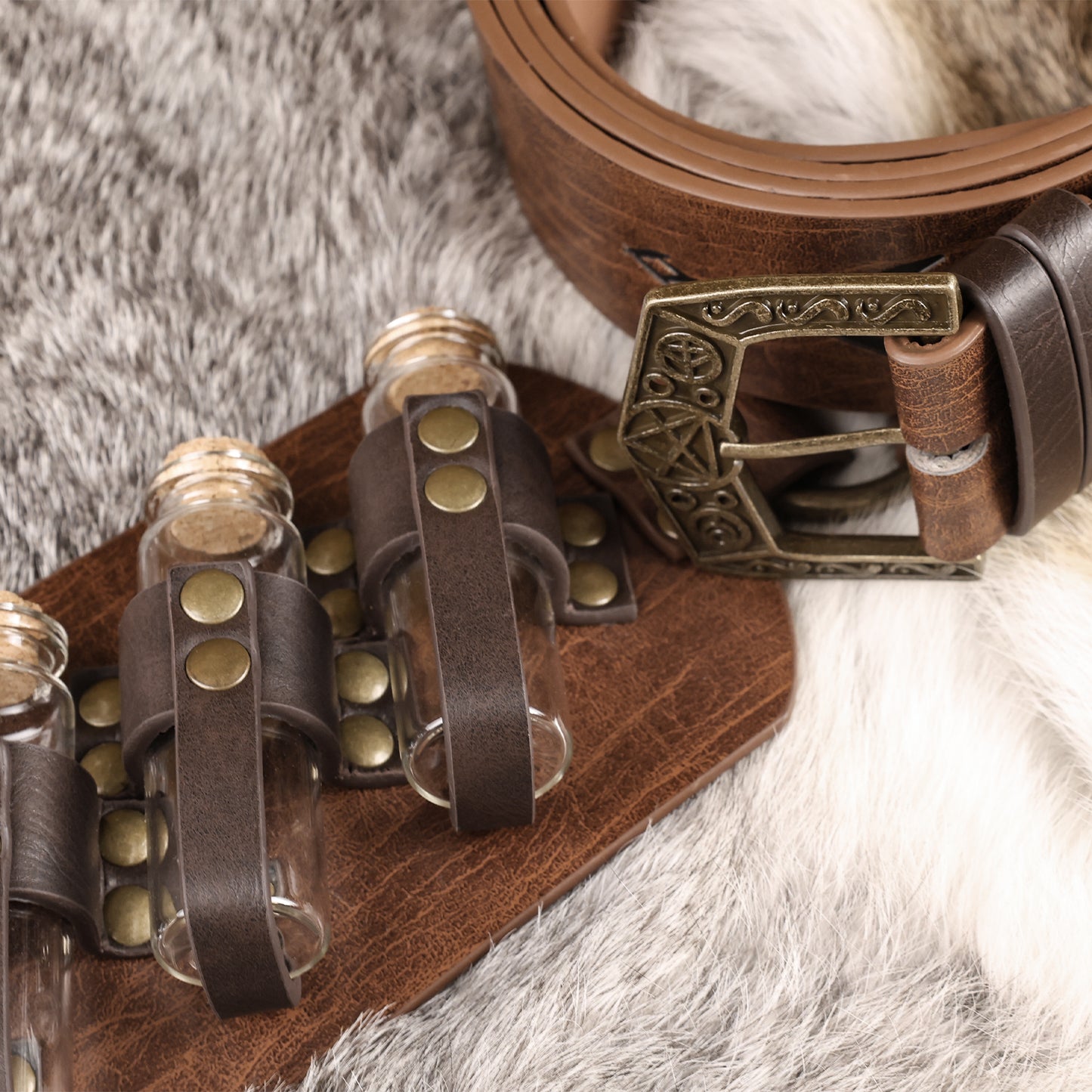 Fantasy Wizard Potion Bottles Belt