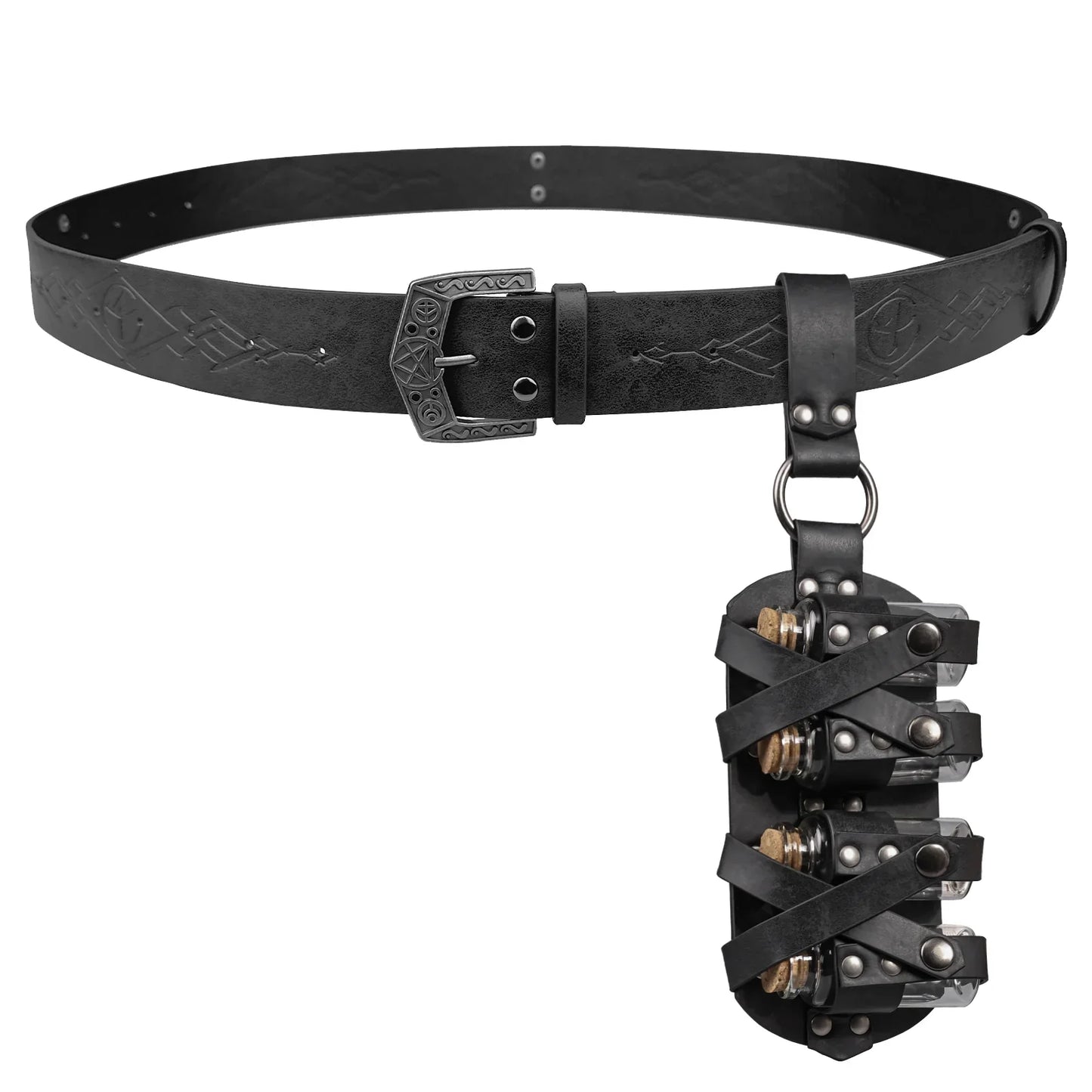 Fantasy Wizard Potion Bottles Belt