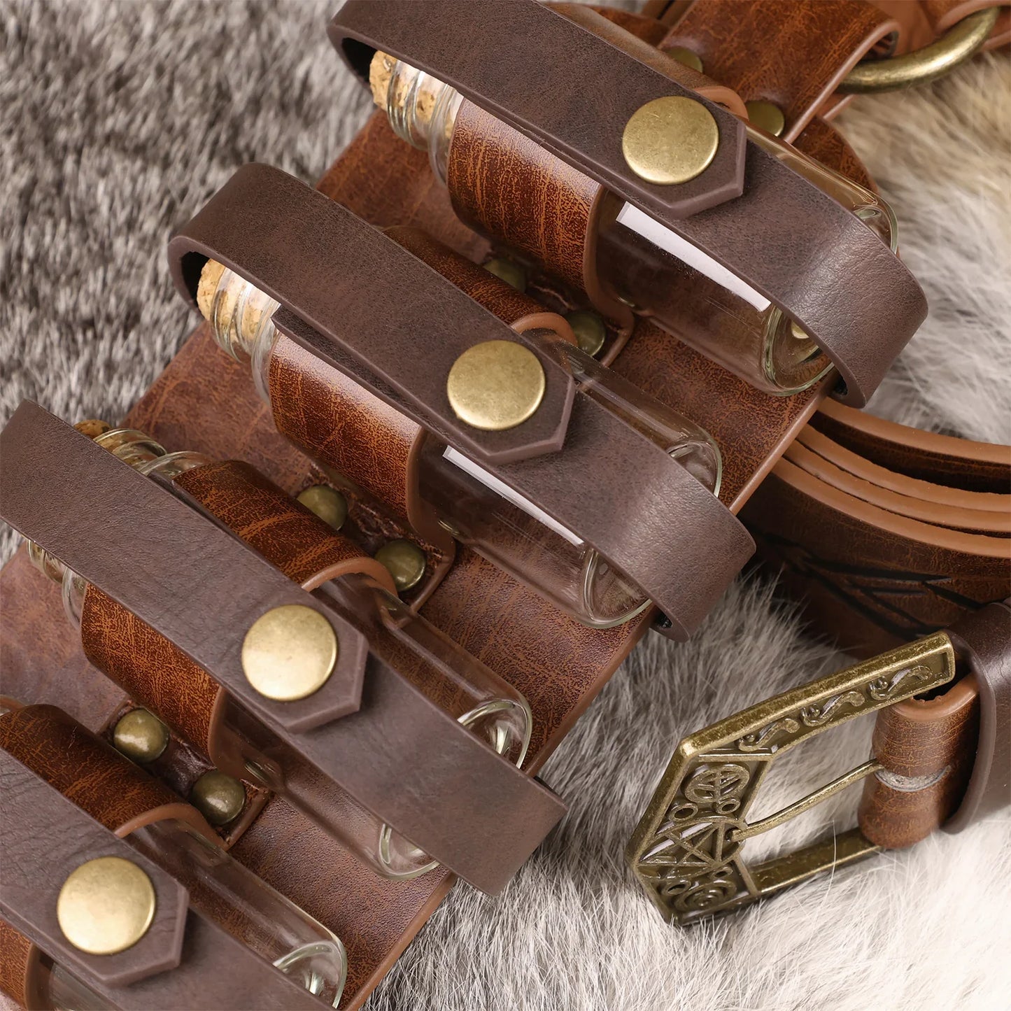 Fantasy Wizard Potion Bottles Belt