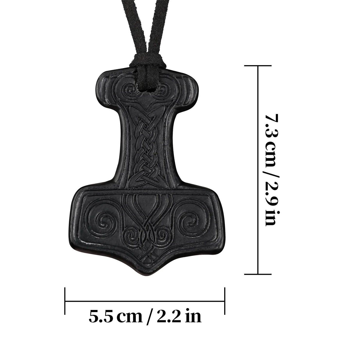 Embossed Thor's Hammer Necklace