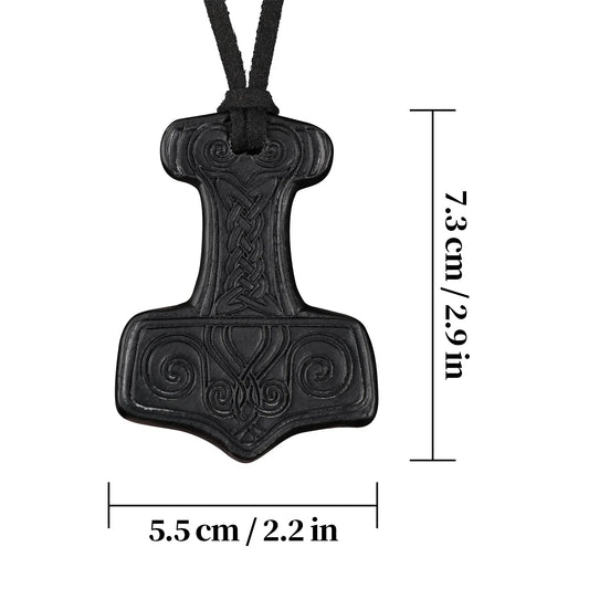 Embossed Thor's Hammer Necklace