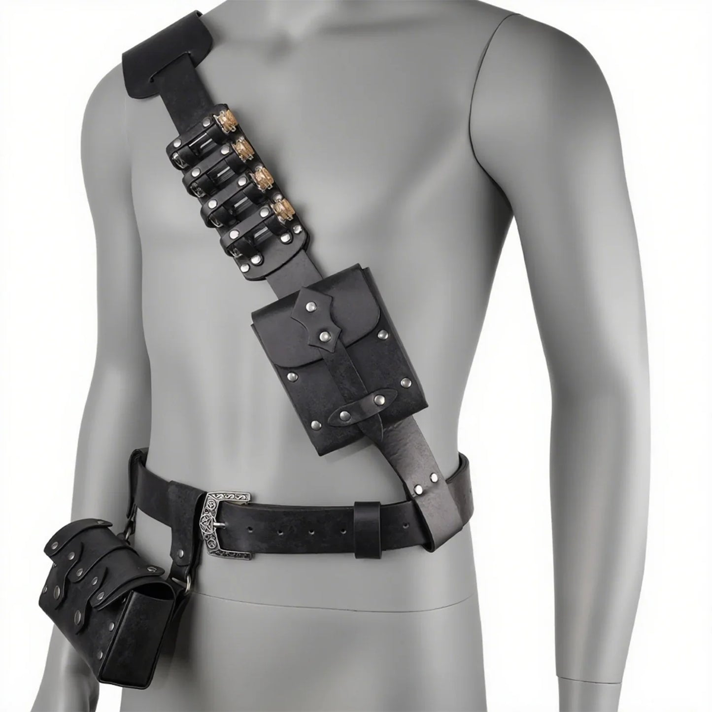7 PCs Medieval Baldric Tactical Belt