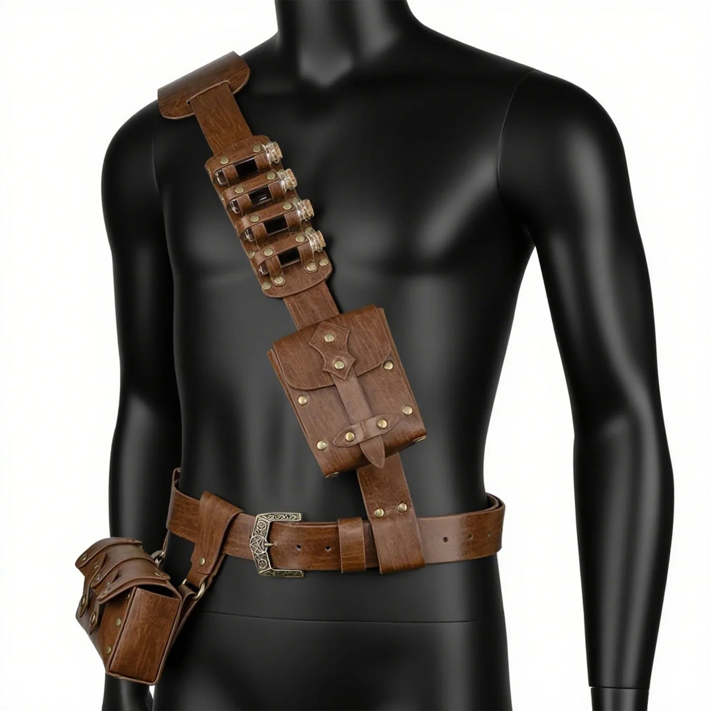 7 PCs Medieval Baldric Tactical Belt
