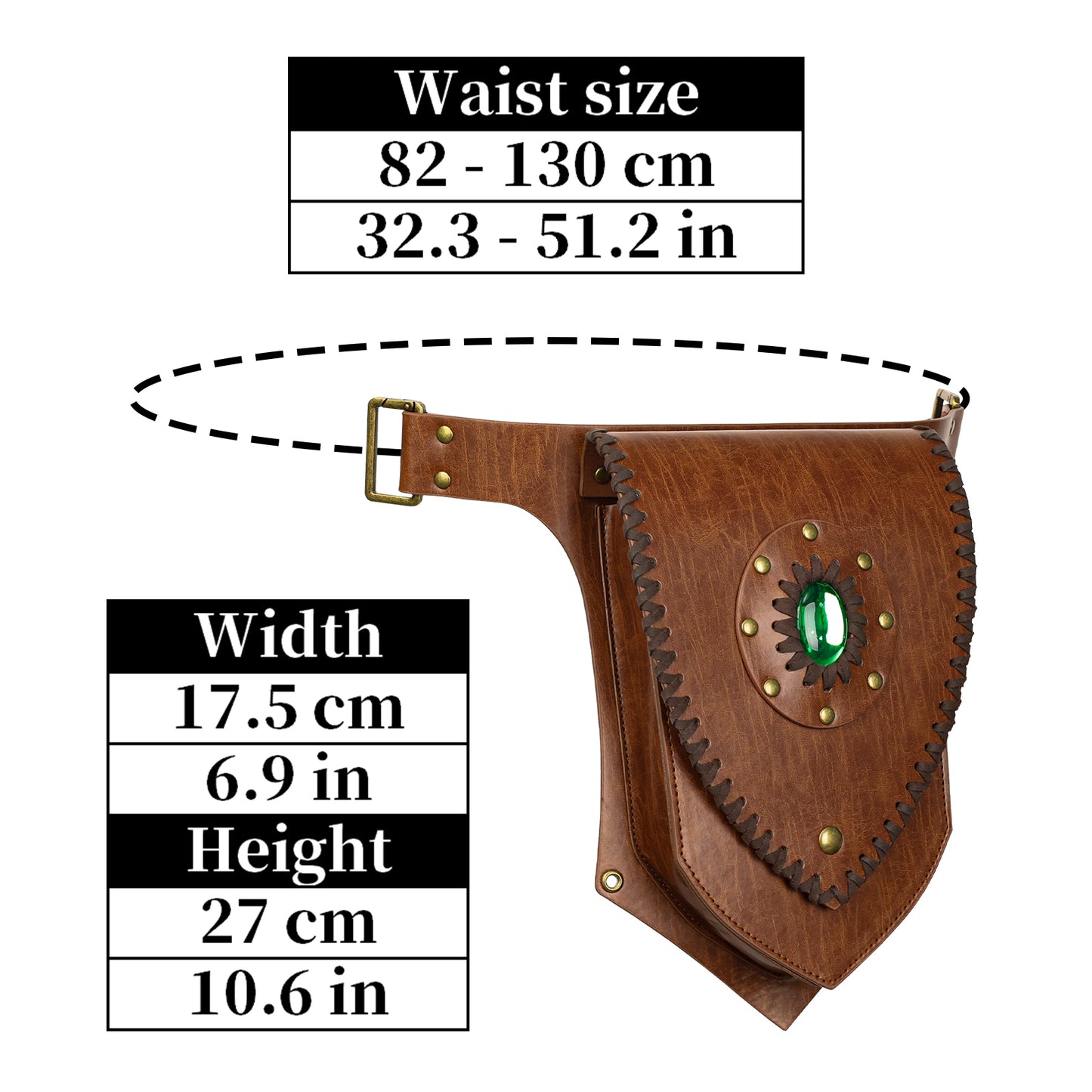 Medieval Faux Leather Thigh Bag