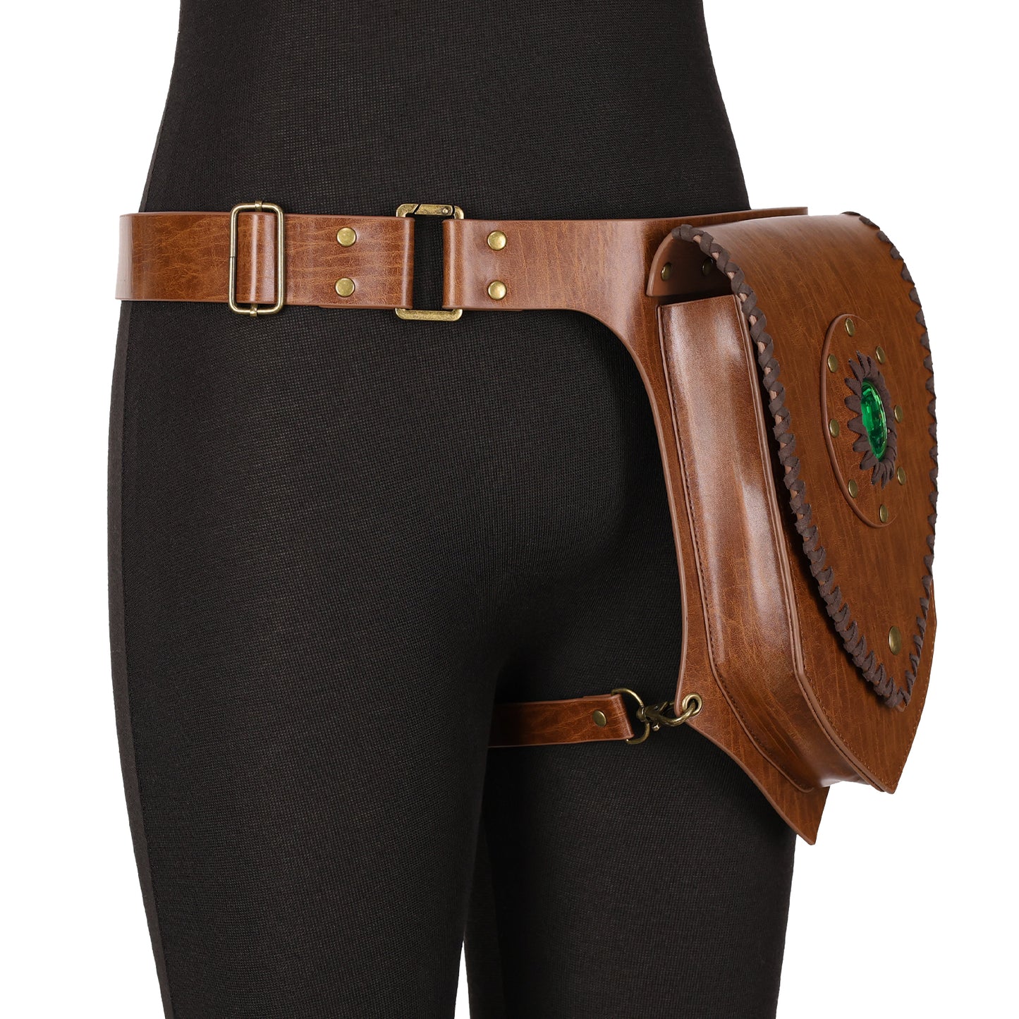 Medieval Faux Leather Thigh Bag