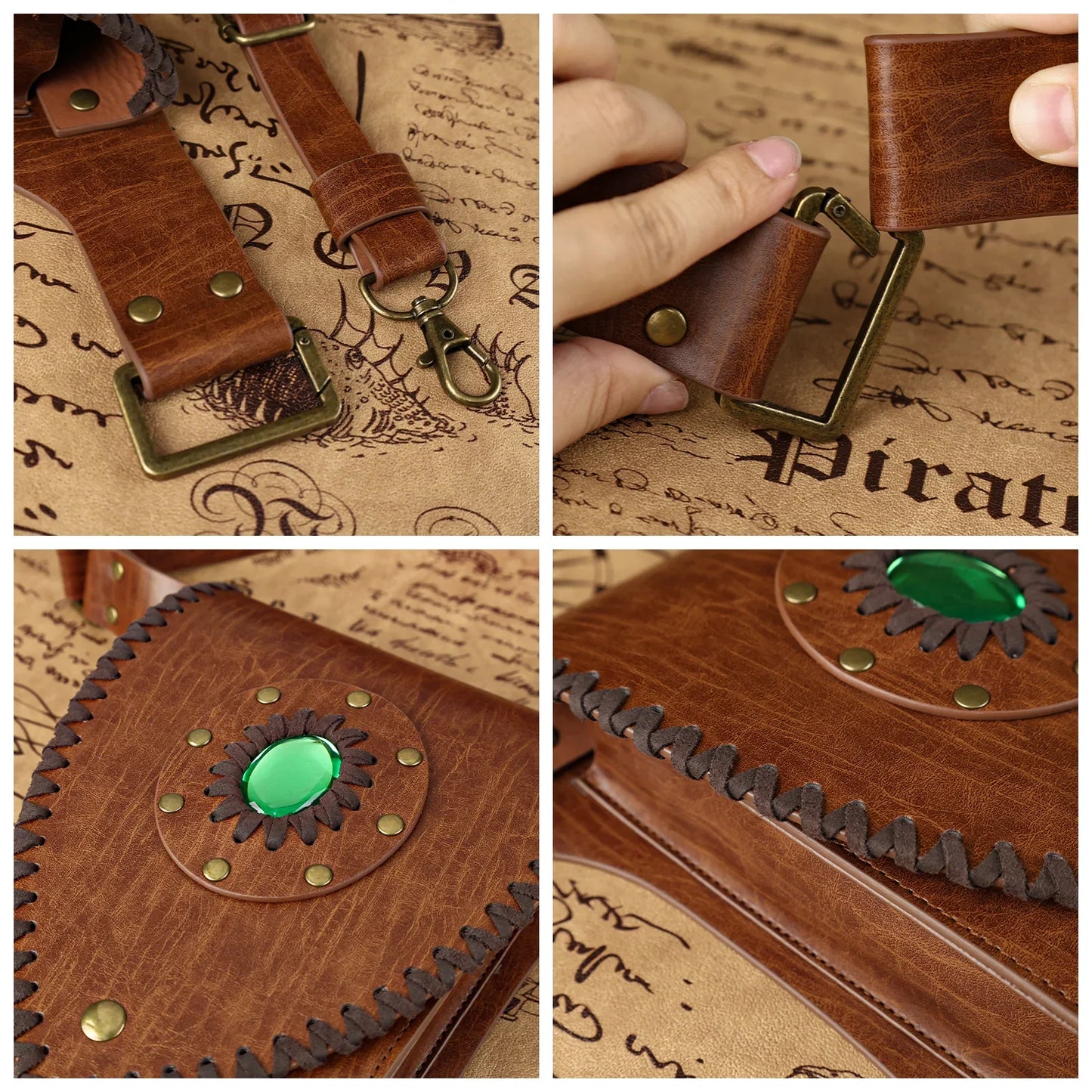 Medieval Faux Leather Thigh Bag