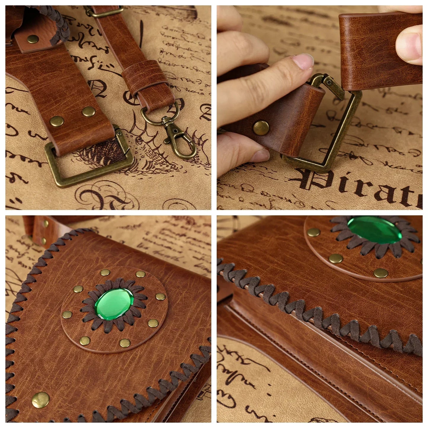 Medieval Faux Leather Thigh Bag