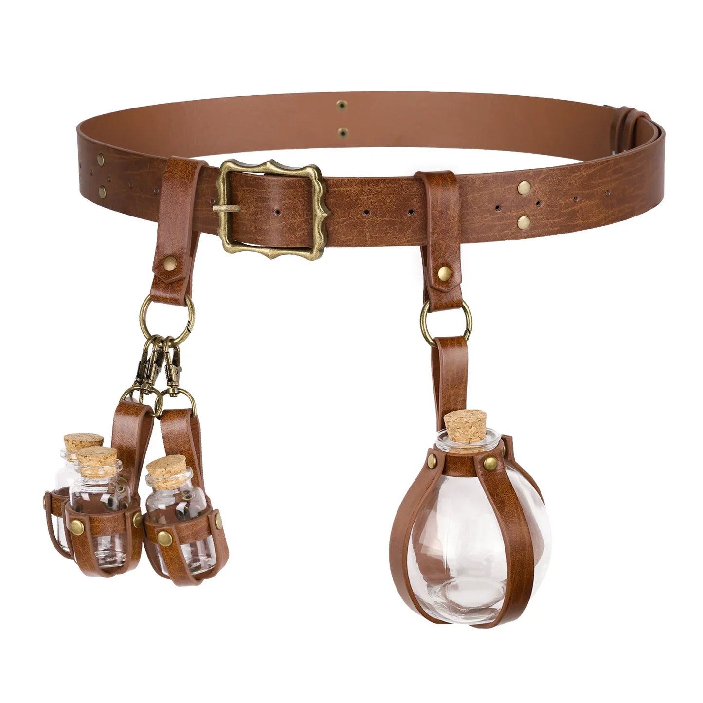 3PCs Medieval Alchemy Belt Potion Bottle