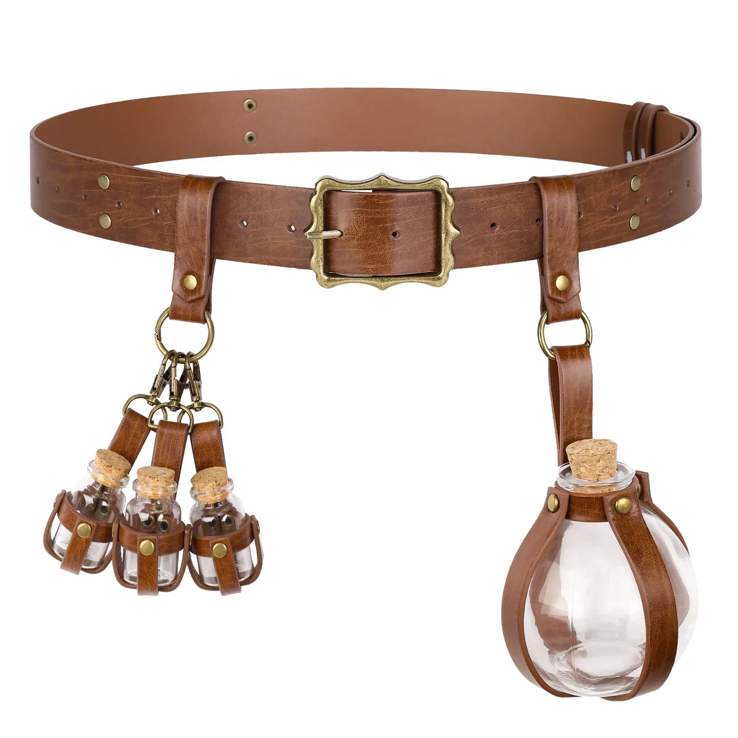 3PCs Medieval Alchemy Belt Potion Bottle
