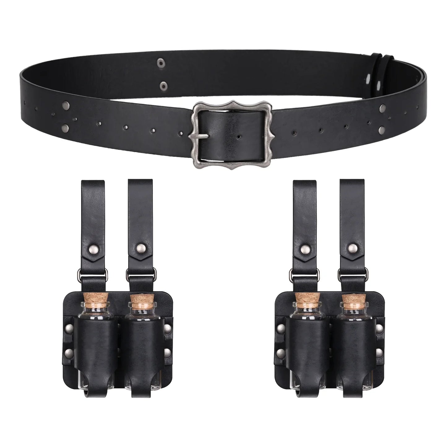 3PCs Medieval Alchemy Belt Potion Bottle
