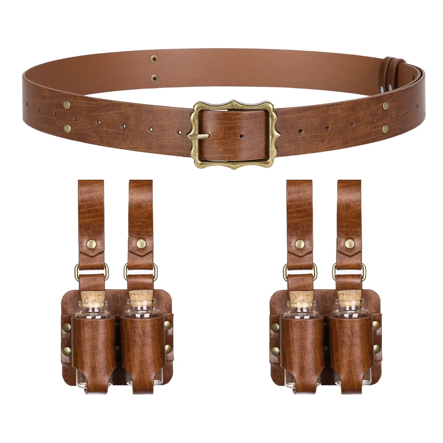 3PCs Medieval Alchemy Belt Potion Bottle
