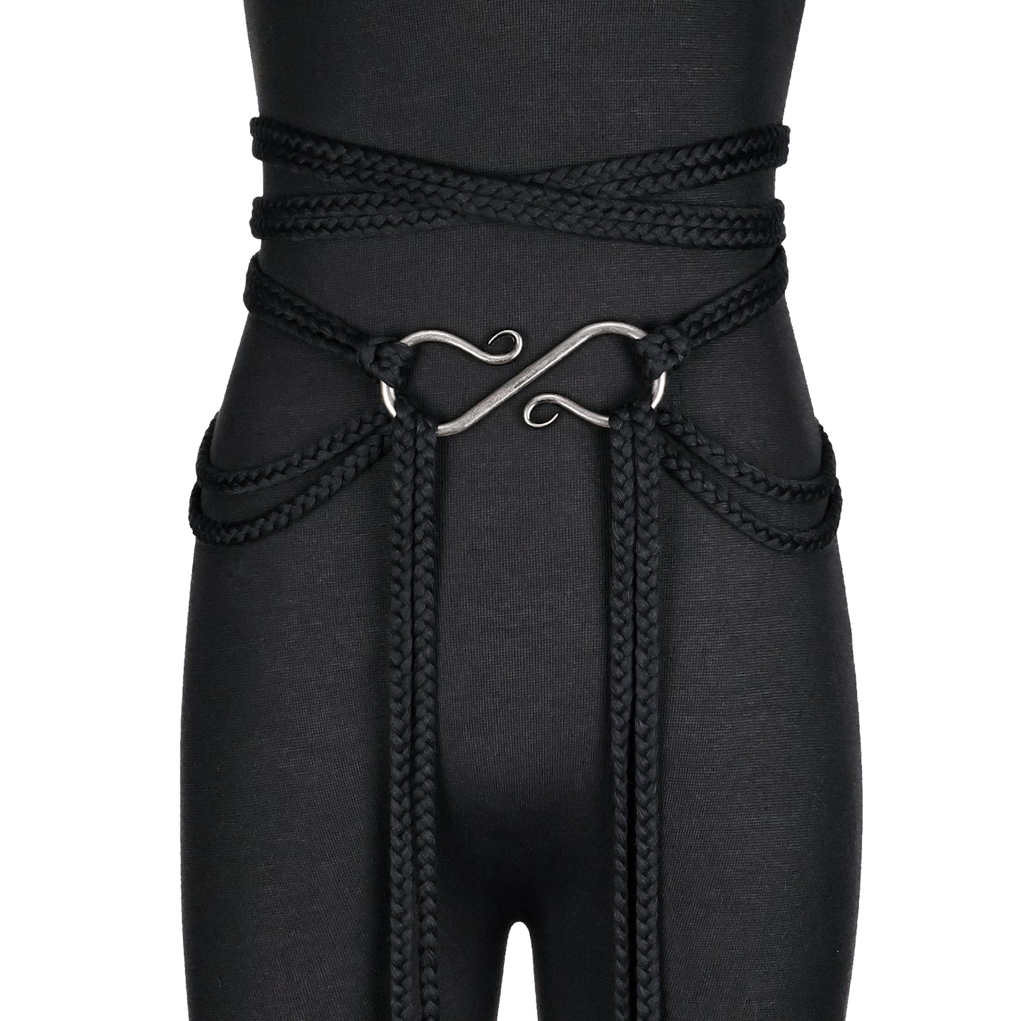 HiiFeuer Medieval Rope Belt with Metal Buckle