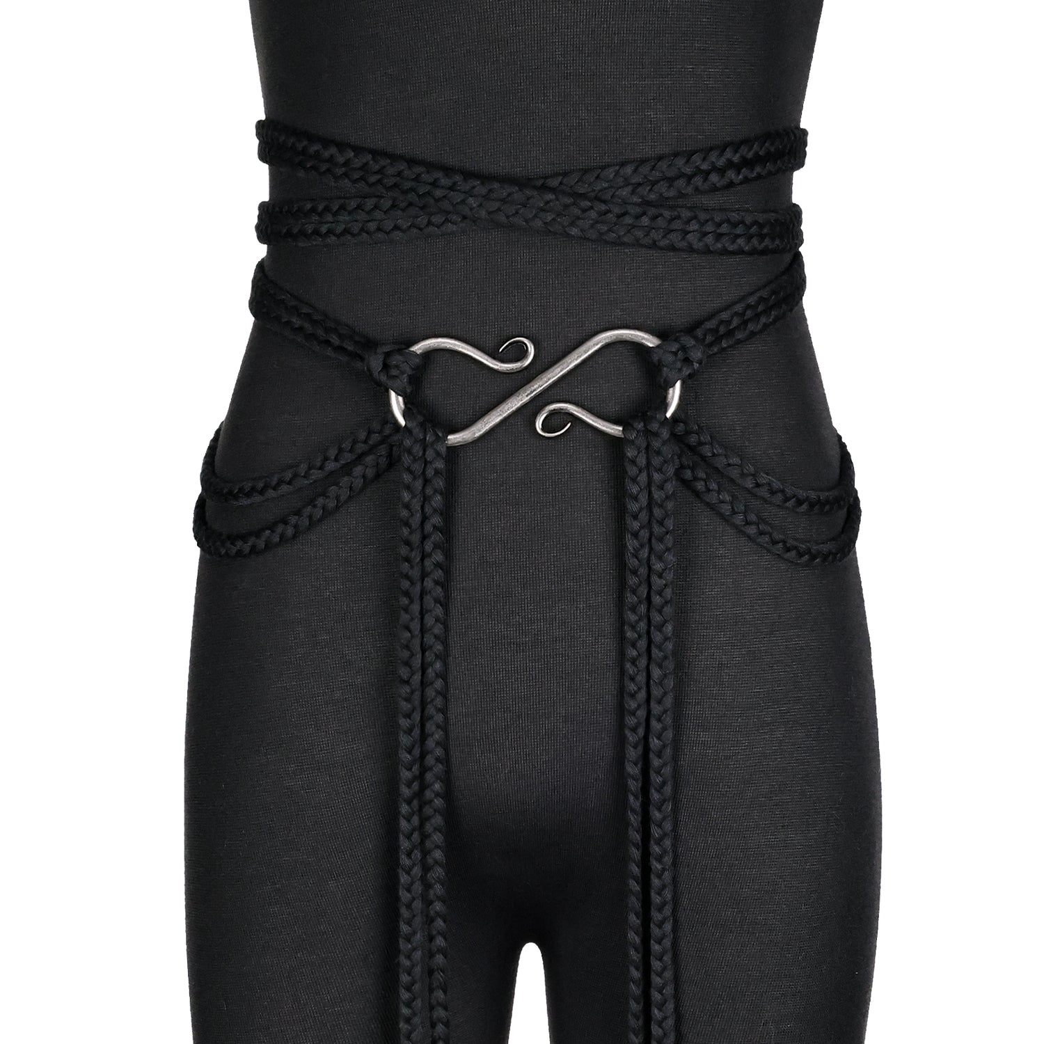 HiiFeuer Medieval Rope Belt with Metal Buckle