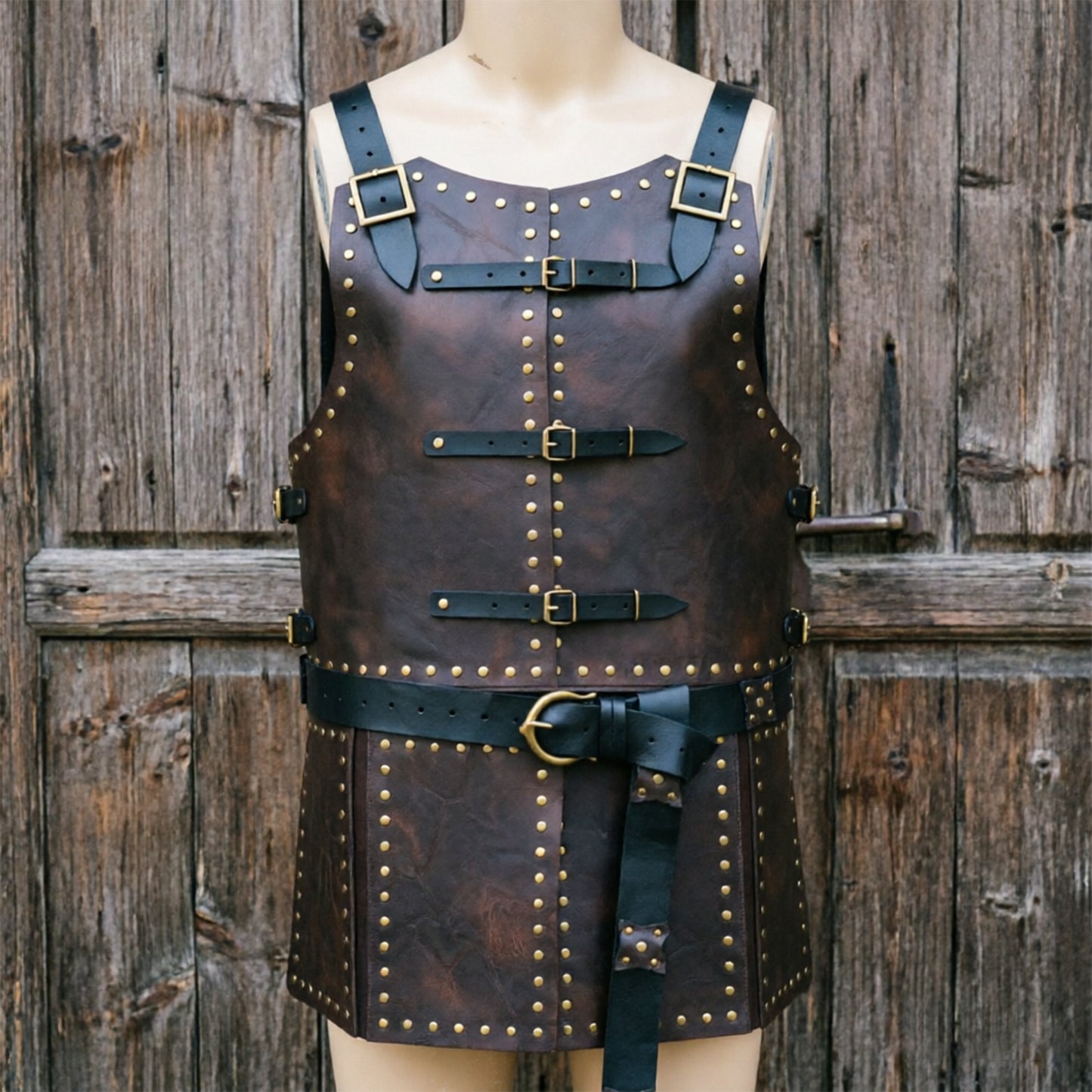 Medieval Faux Leather Chest Armor