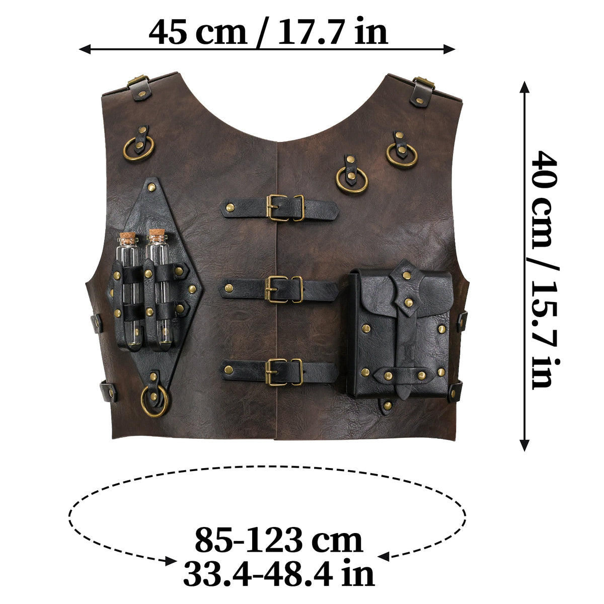 HiiFeuer Medieval Faux Leather Chest Armor