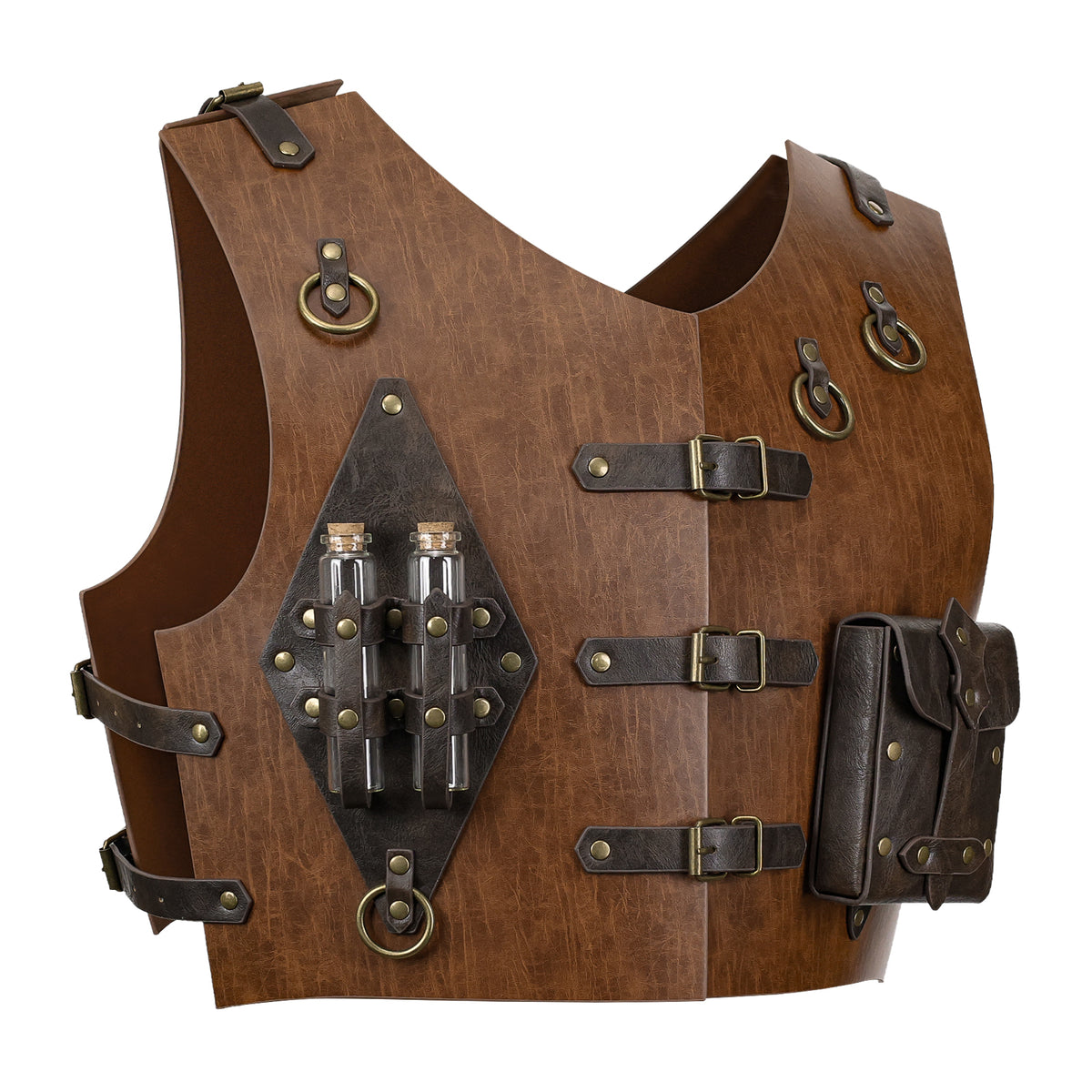 HiiFeuer Medieval Faux Leather Chest Armor