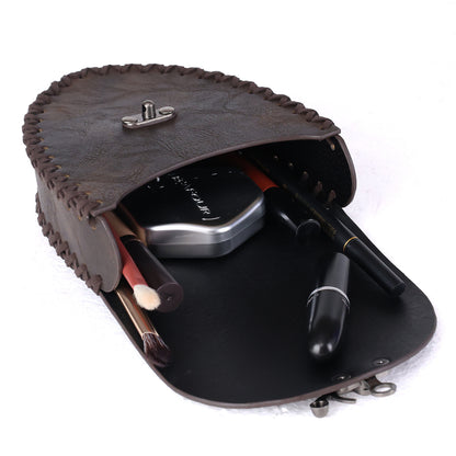 HiiFeuer Medieval Faux Leather Belt with Viking Waist Bag