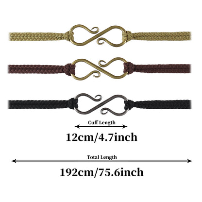HiiFeuer Medieval Rope Belt with Metal Buckle